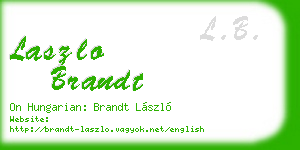 laszlo brandt business card