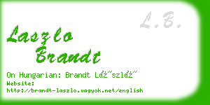 laszlo brandt business card